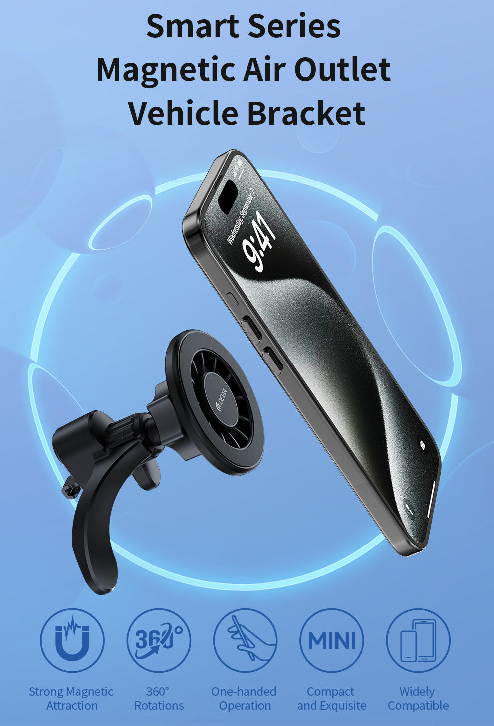 Magnetische Handyhalterung fürs Auto Lüftungsgitter