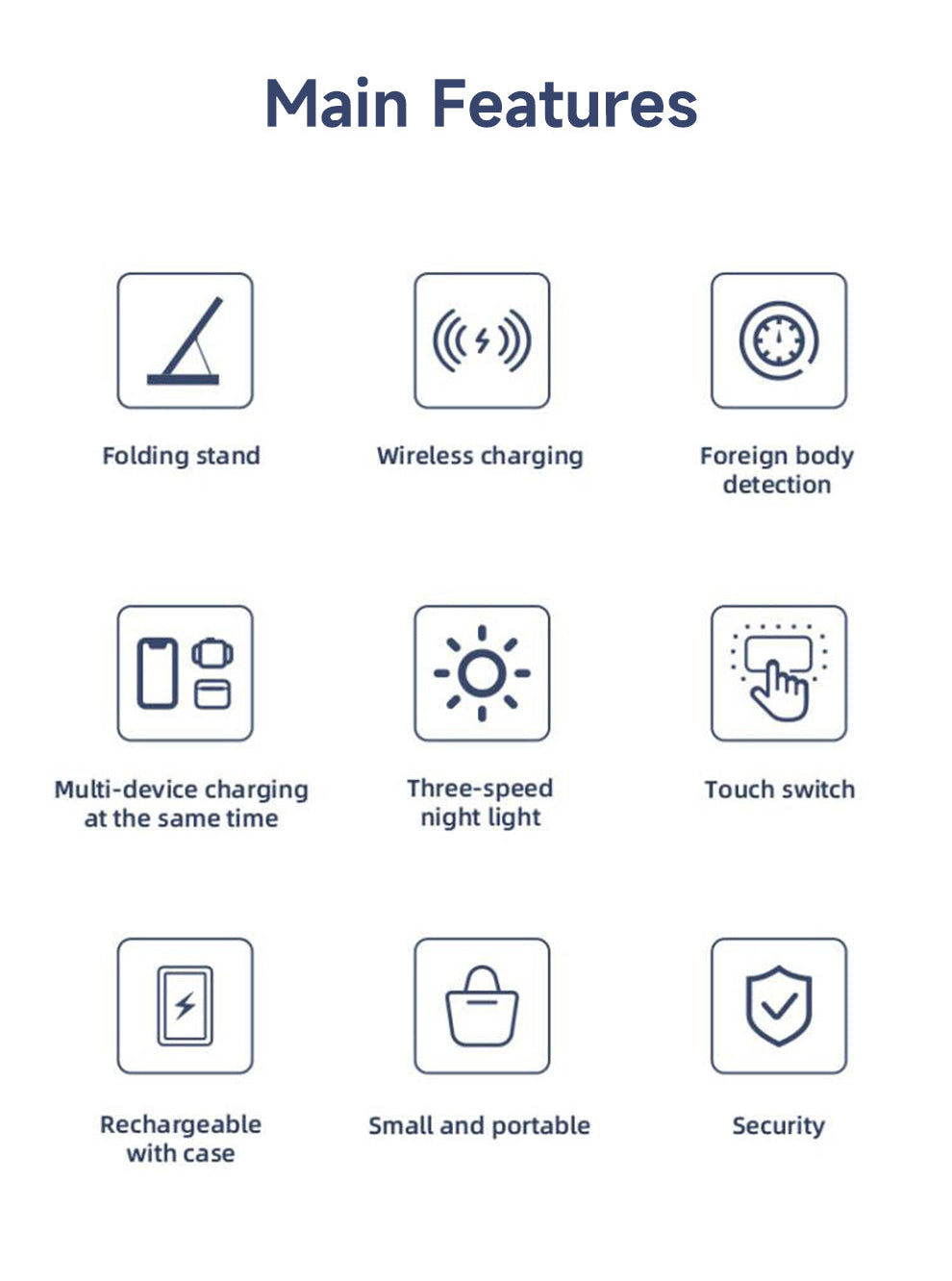 3 in 1 Wireless Ladestation mit Nachtlicht
