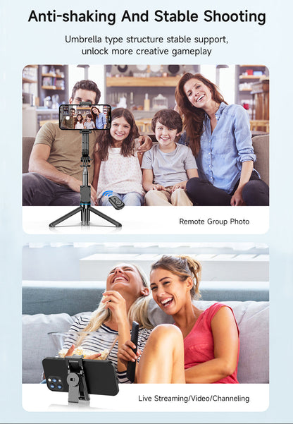 Multifunktionaler Selfie Stick mit Stativ und Fernbedienung