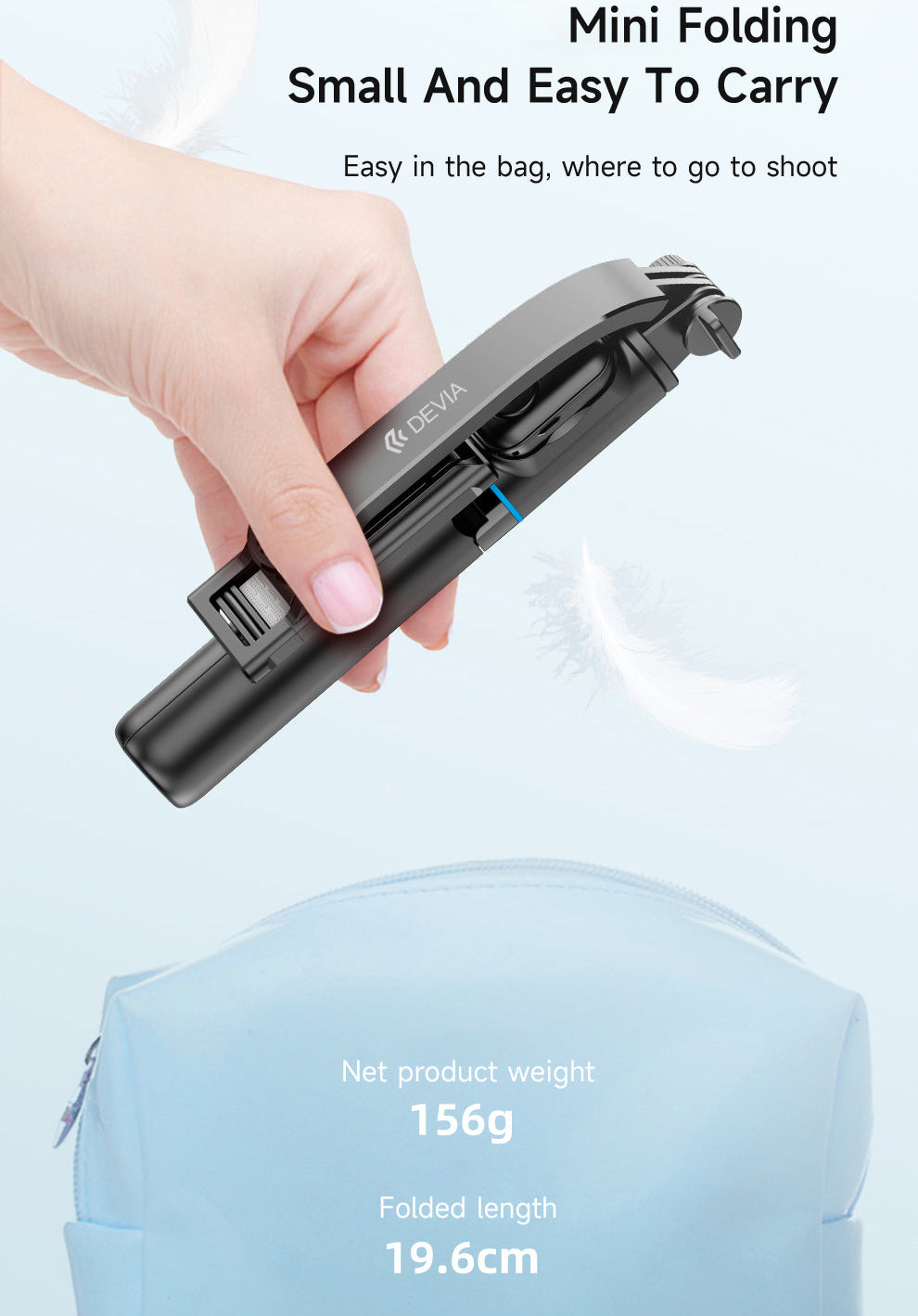Multifunktionaler Selfie Stick mit Stativ und Fernbedienung