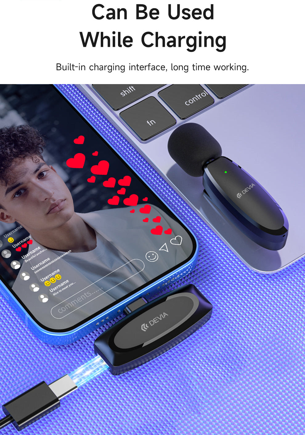 Kabelloses Ansteckmikrofon fürs Smartphone