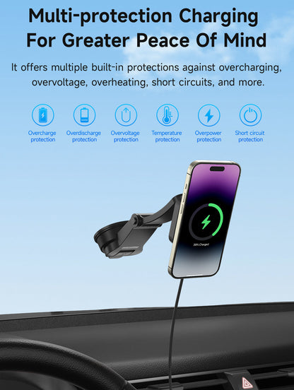 Magnetische Auto Handyhalterung mit Wireless Charger 15W