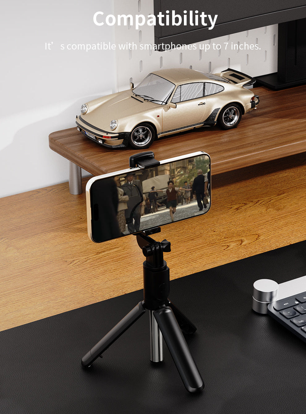 Selfie Stick mit Stativ und Bluetooth Fernbedienung