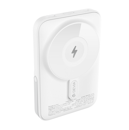 Magnetische Powerbank 10.000 mAh mit Standfunktion in weiß