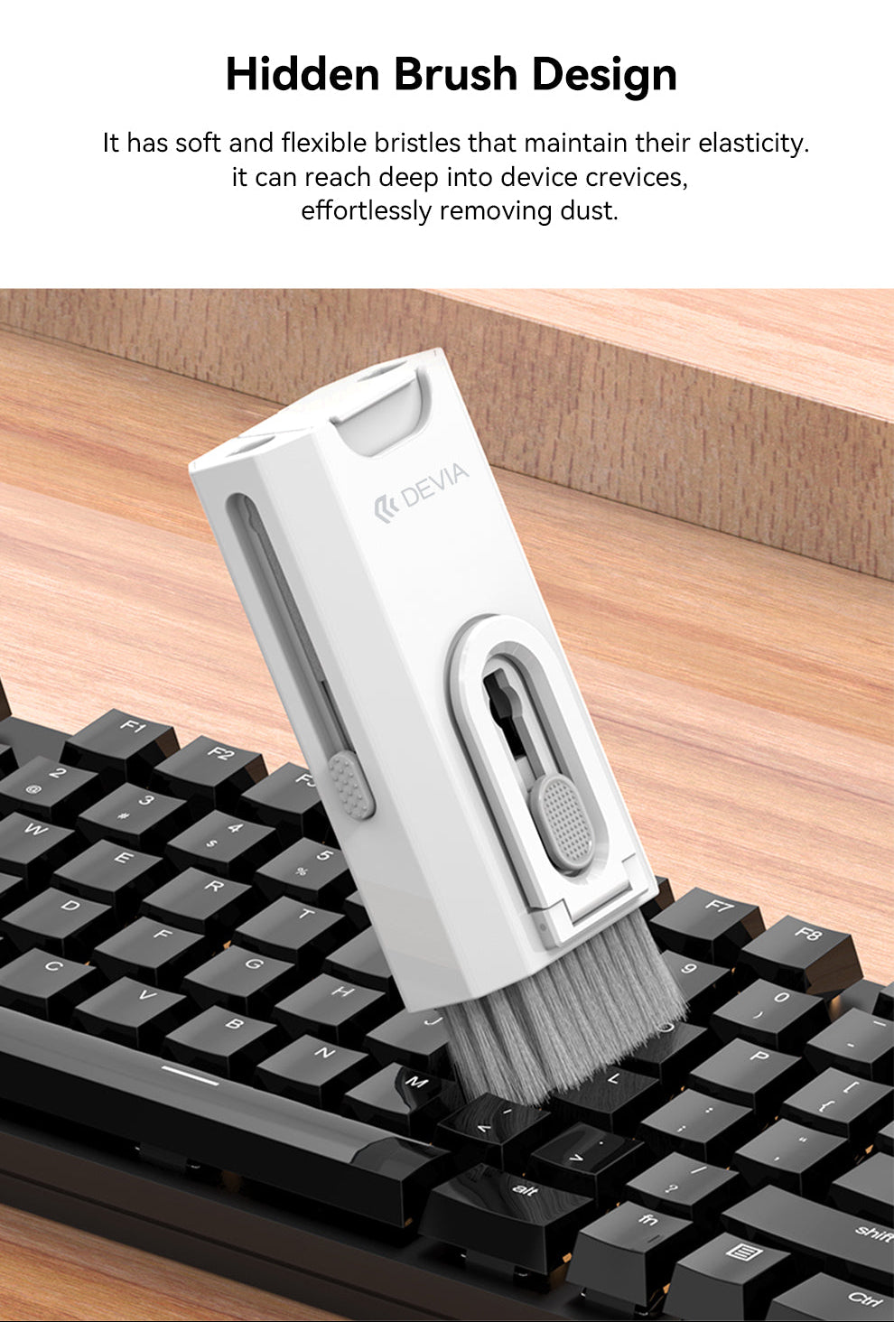 Weißer 8 in 1 Technik Reiniger für Handy, Kopfhörer und Tastatur