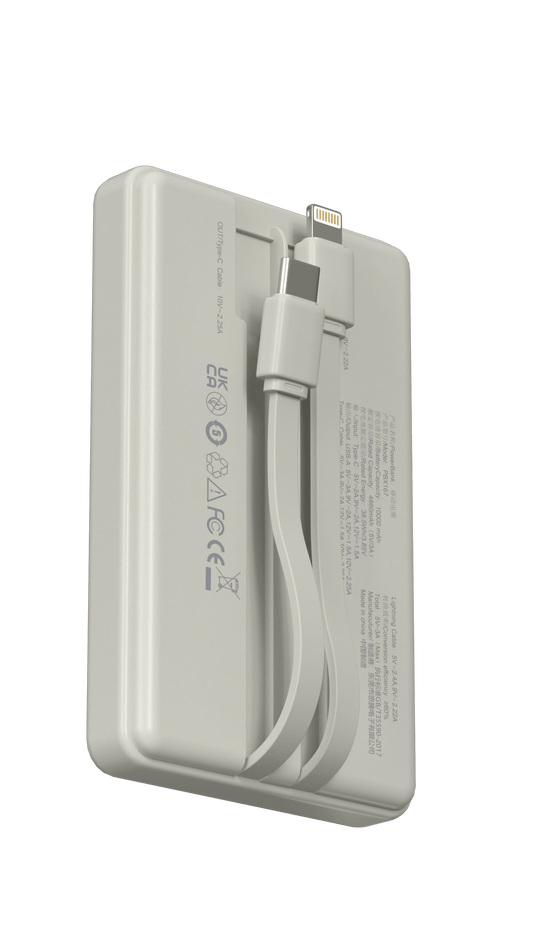 Extreme Speed Series 22.5W Power Bank Built-in Two Cables (10000mAh)