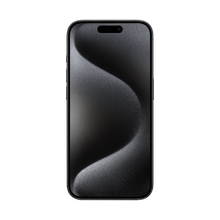 iPhone 15 Pro frontal mit grauen grainy Wallpaper