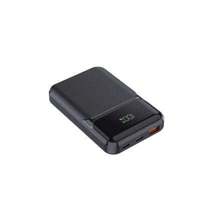Powerbank mit integriertem Kabel (gravierbar)