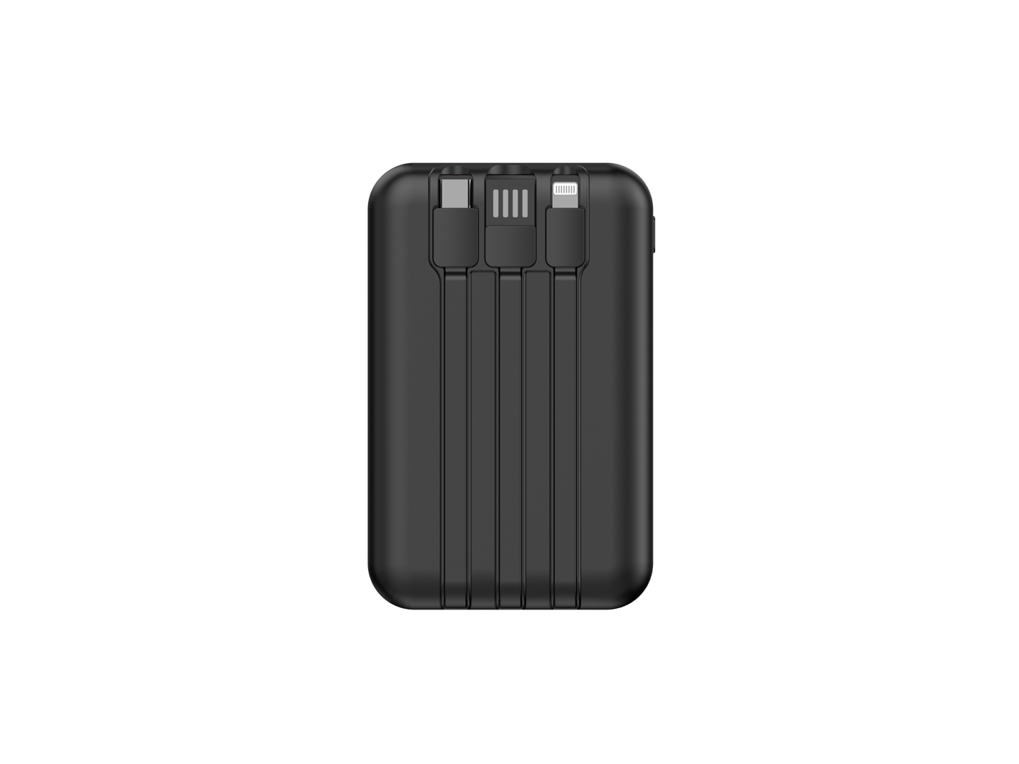 Powerbank mit integriertem Kabel (gravierbar)