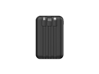 Powerbank mit integriertem Kabel (gravierbar)