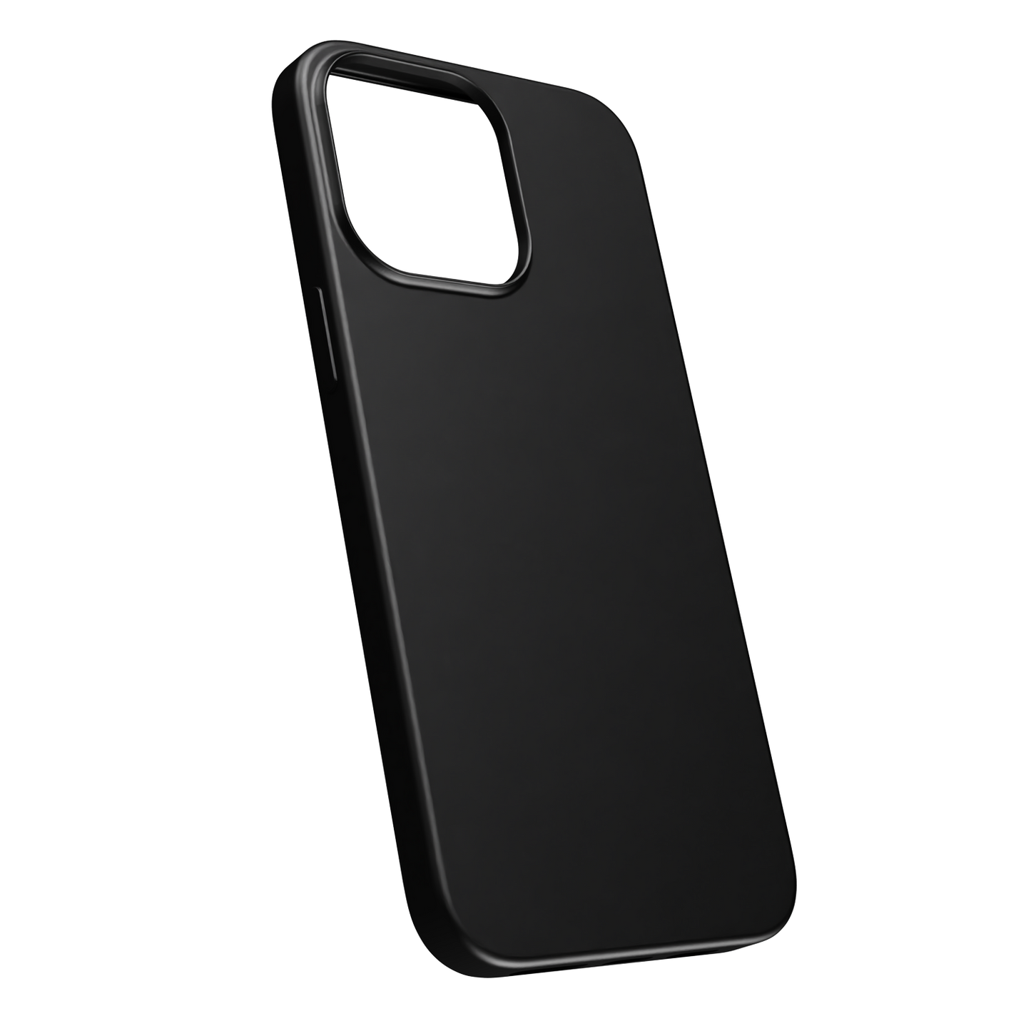 RE-Case in black @ Schwarze Handyhülle mit stoßdämpfenden Kanten und erhöhter Kamerarand – minimalistischer Schutz für iPhones. - 100% recycelt