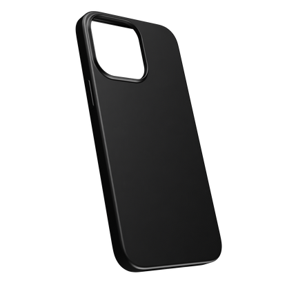 RE-Case in black @ Schwarze Handyhülle mit stoßdämpfenden Kanten und erhöhter Kamerarand – minimalistischer Schutz für iPhones. - 100% recycelt