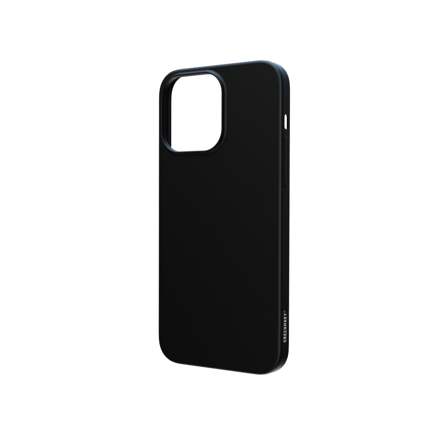 RE-Case in black @ Schwarze Handyhülle mit stoßdämpfenden Kanten und erhöhter Kamerarand – minimalistischer Schutz für iPhones. - 100% recycelt