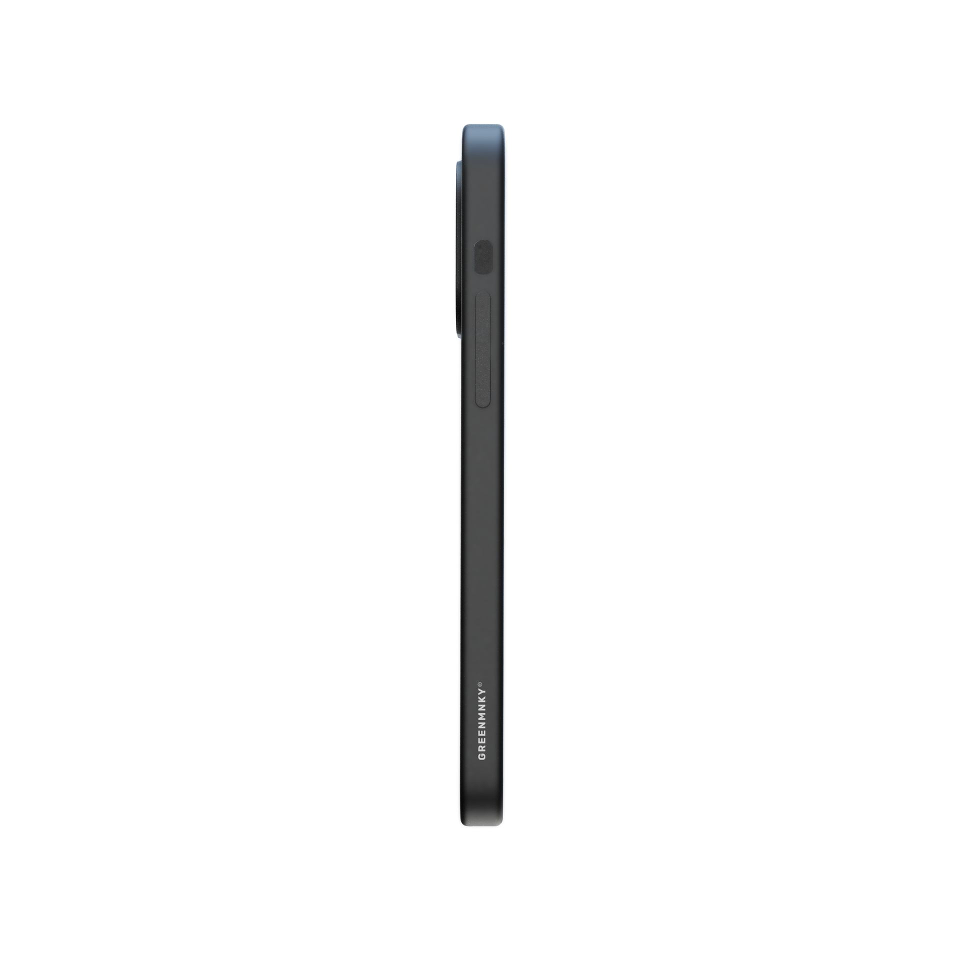 RE-Case in black @ Schwarze Handyhülle mit stoßdämpfenden Kanten und erhöhter Kamerarand – minimalistischer Schutz für iPhones. - 100% recycelt
