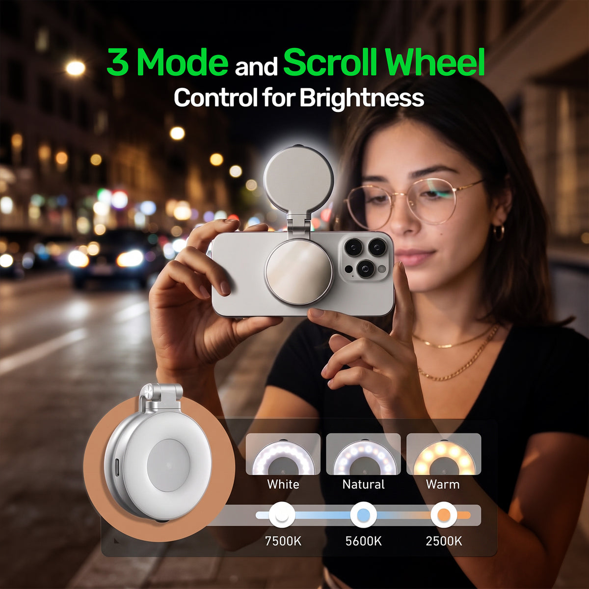 Magnetisches Ringlicht fürs Handy