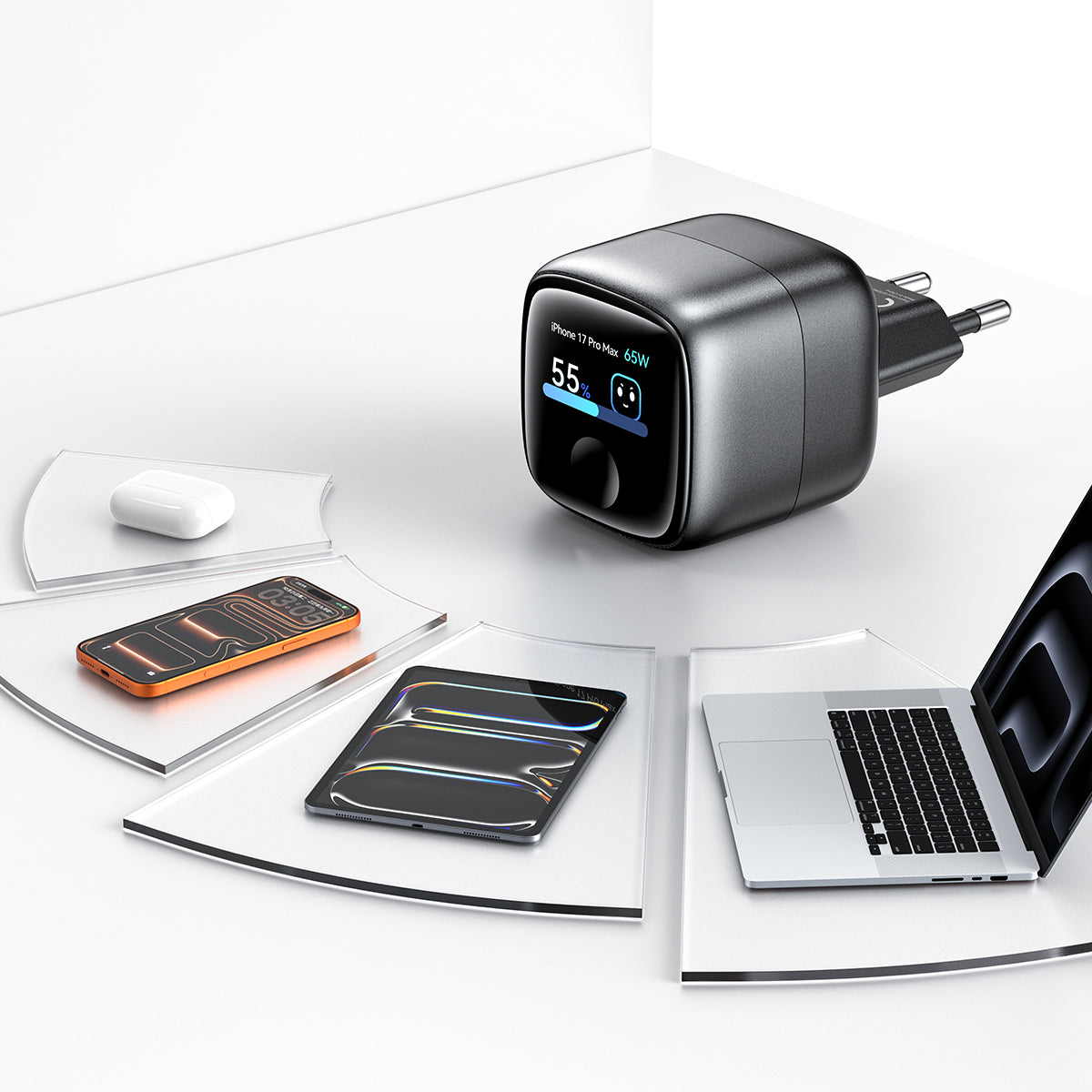 65W Ladegerät mit Smart Display | SmartCharge