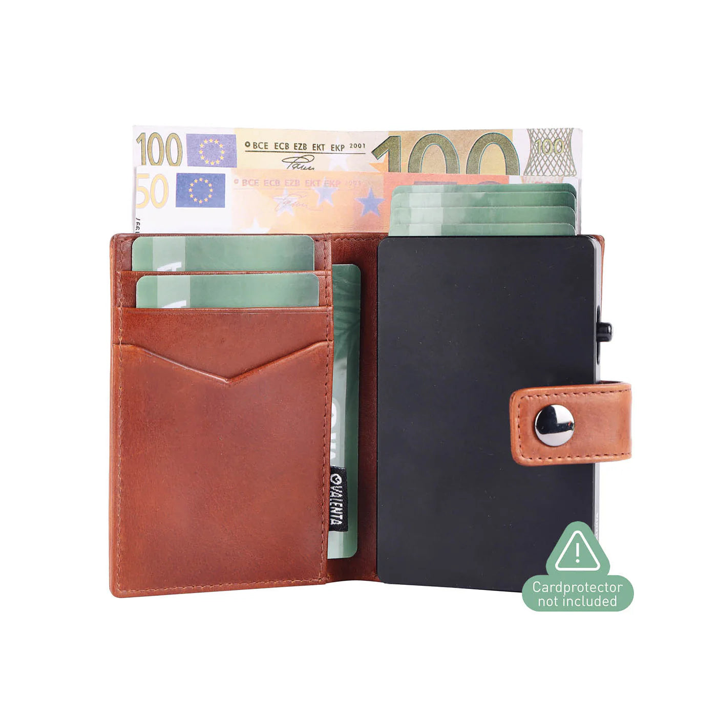 Leder Wallet für Valenta MagSafe Cardprotector