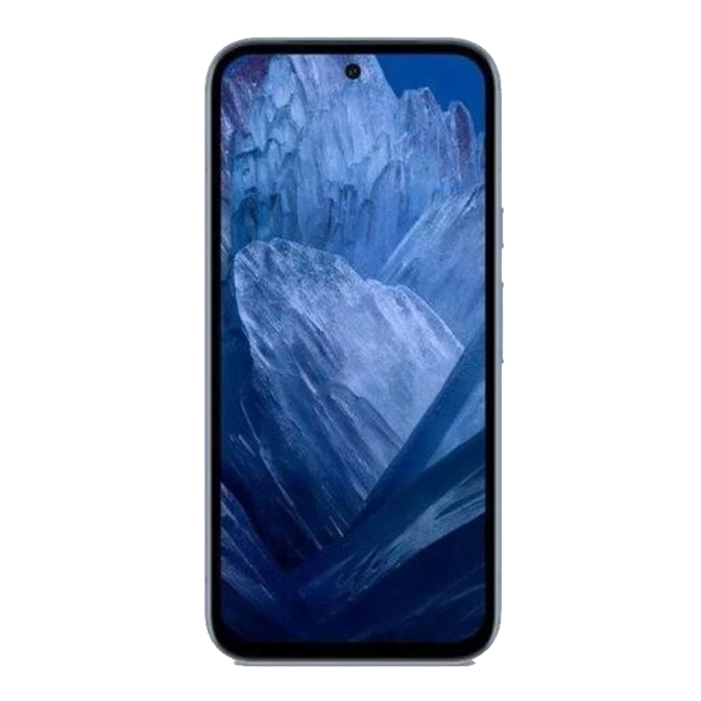 Google Pixel 8a - frontal mit original Wallpaper