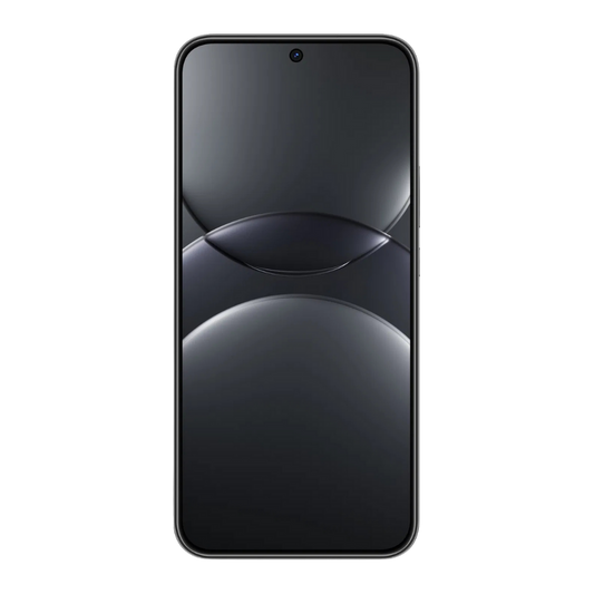 Huawei Nova 13 von vorne mit schwarzem wallpaper