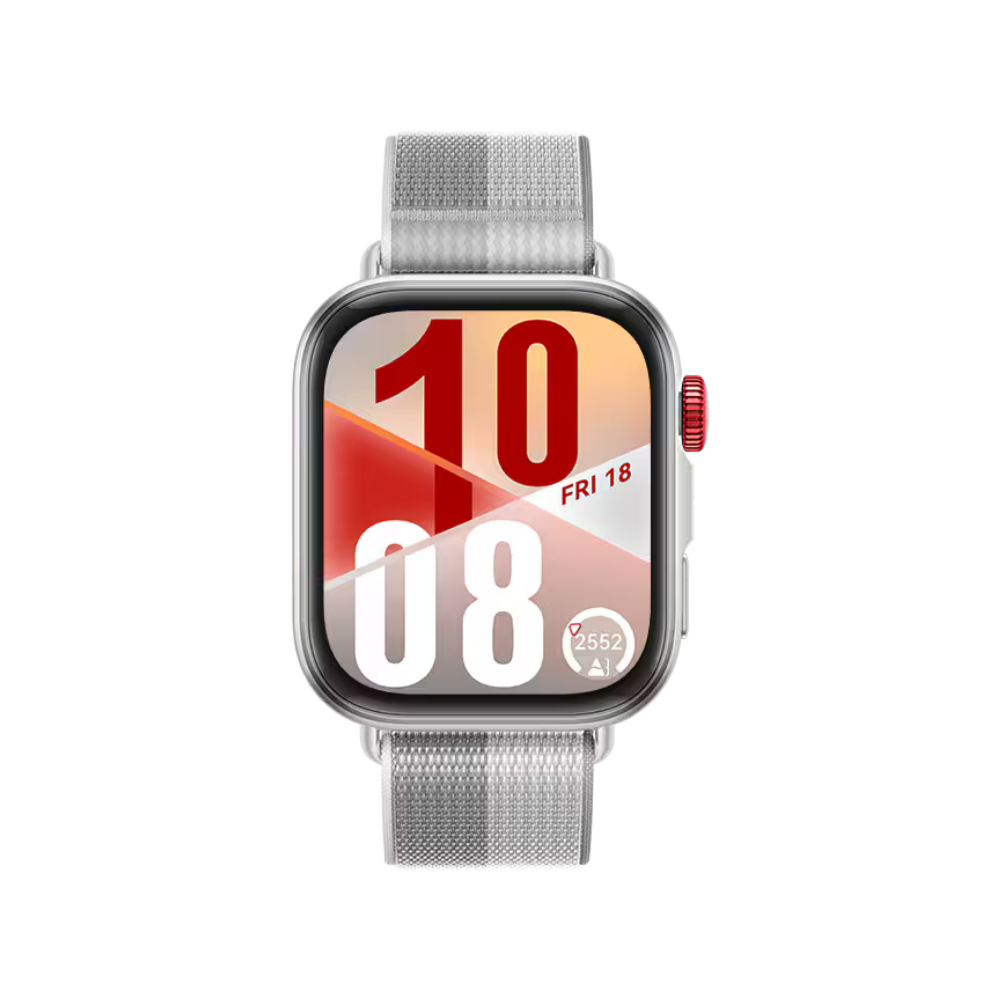 Huawei Watch Fit 4 von vorne in grau/silber