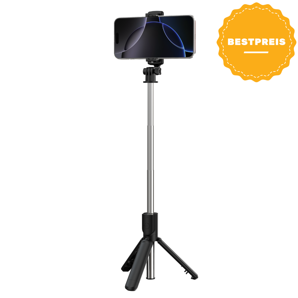 Selfie Stick mit Stativ und Bluetooth Fernbedienung