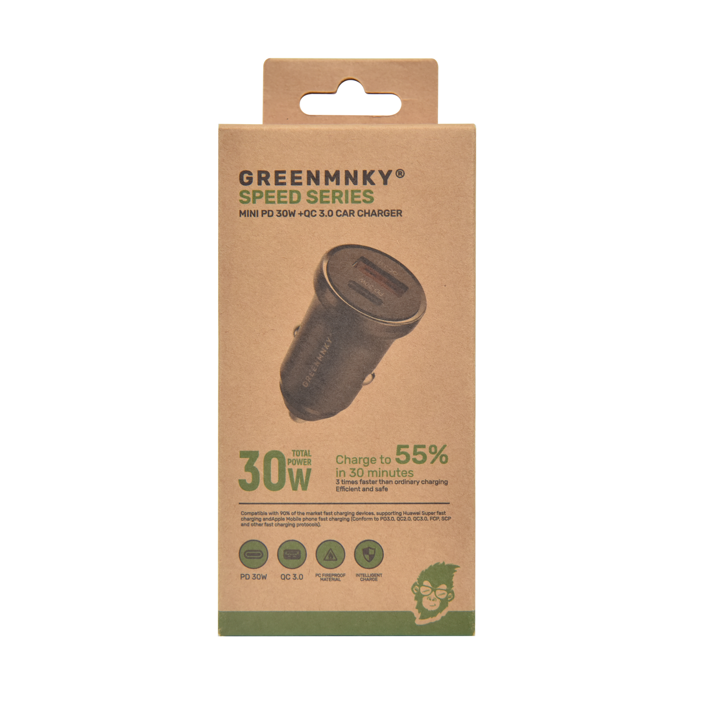 Car Charger Type C + USB A - SPEED SERIES