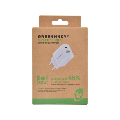 GREENMNKY Verpackung im Kraftpapier Look der Speed Series mit Produktabbildung