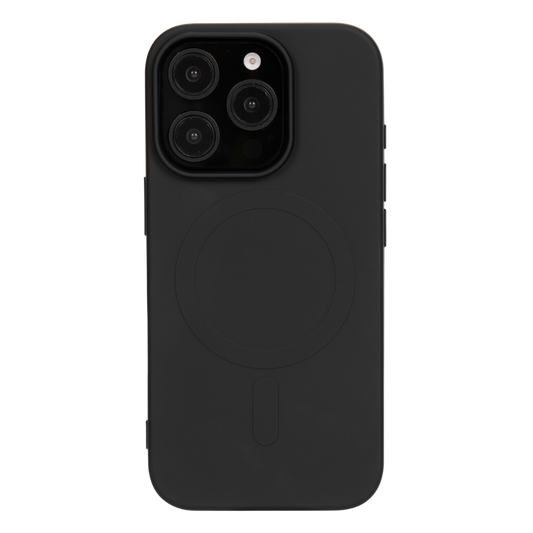 iPhone 13 Pro Max mit schwarzer GREENMNKY Hülle, MagSafe Ring integriert, cleanes Design für sicheren Schutz