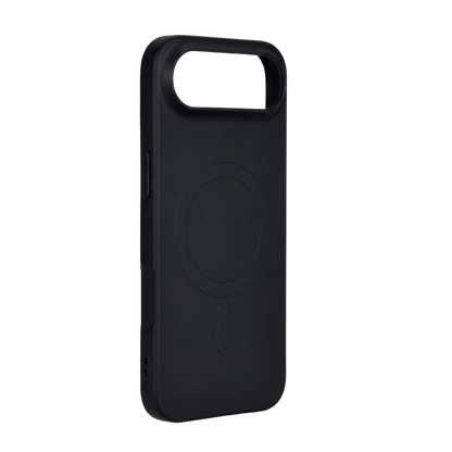 Schwarze iPhone 17 Air Hülle von GREENMNKY mit MagSafe Ring, matte Oberfläche, Kameraschutz Ausschnitt