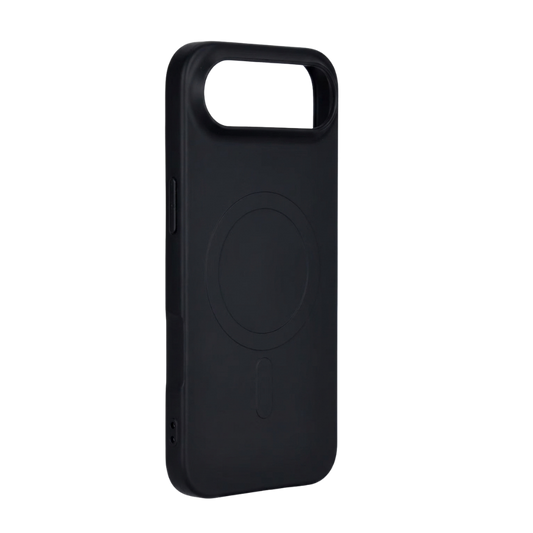 Schwarze iPhone 17 Air Hülle von GREENMNKY mit MagSafe Ring, matte Oberfläche, Kameraschutz Ausschnitt