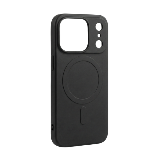 Schwarze iPhone 17 Pro Max Hülle von GREENMNKY mit MagSafe Ring, matte Oberfläche, Kameraschutz Ausschnitt