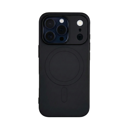 iPhone 17 Pro mit schwarzer GREENMNKY Hülle, MagSafe Ring integriert, cleanes Design für sicheren Schutz