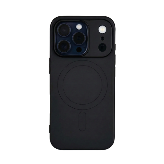 iPhone 17 Pro mit schwarzer GREENMNKY Hülle, MagSafe Ring integriert, cleanes Design für sicheren Schutz