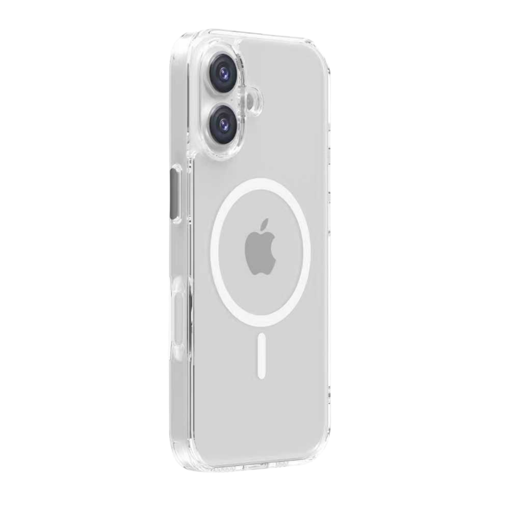 Transparente iPhone 17 Hülle von GREENMNKY mit MagSafe Ring, kristallklar, schlankes Case
