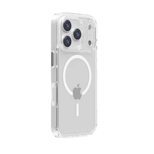 Transparente iPhone 17 Pro Hülle von GREENMNKY mit MagSafe Ring, kristallklarer Look, schlankes Case