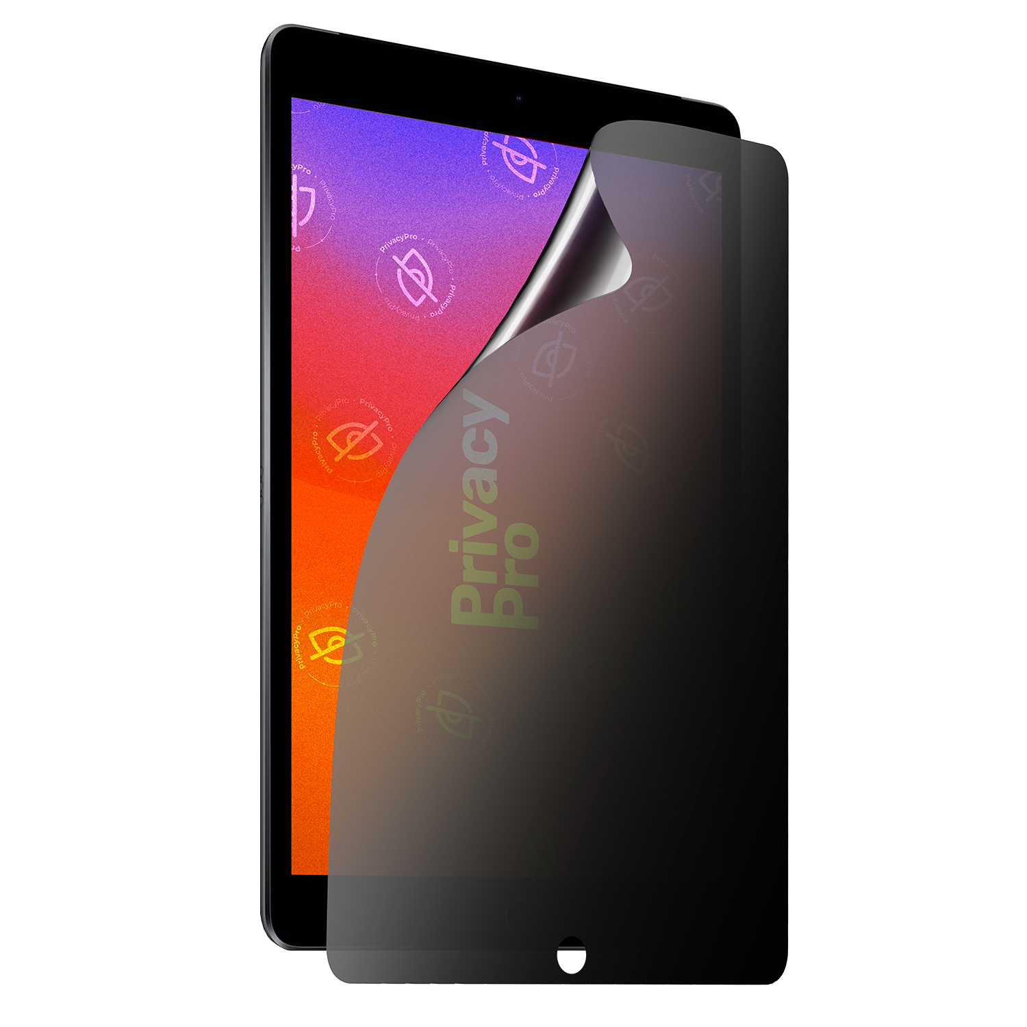 Abdunkelnde Schutzfolie @ Aus seitlichem Betrachten wird das Display bis zu 99%abgedunkelt Die matte Schutzfolie dunkelt im Hochformat ab.