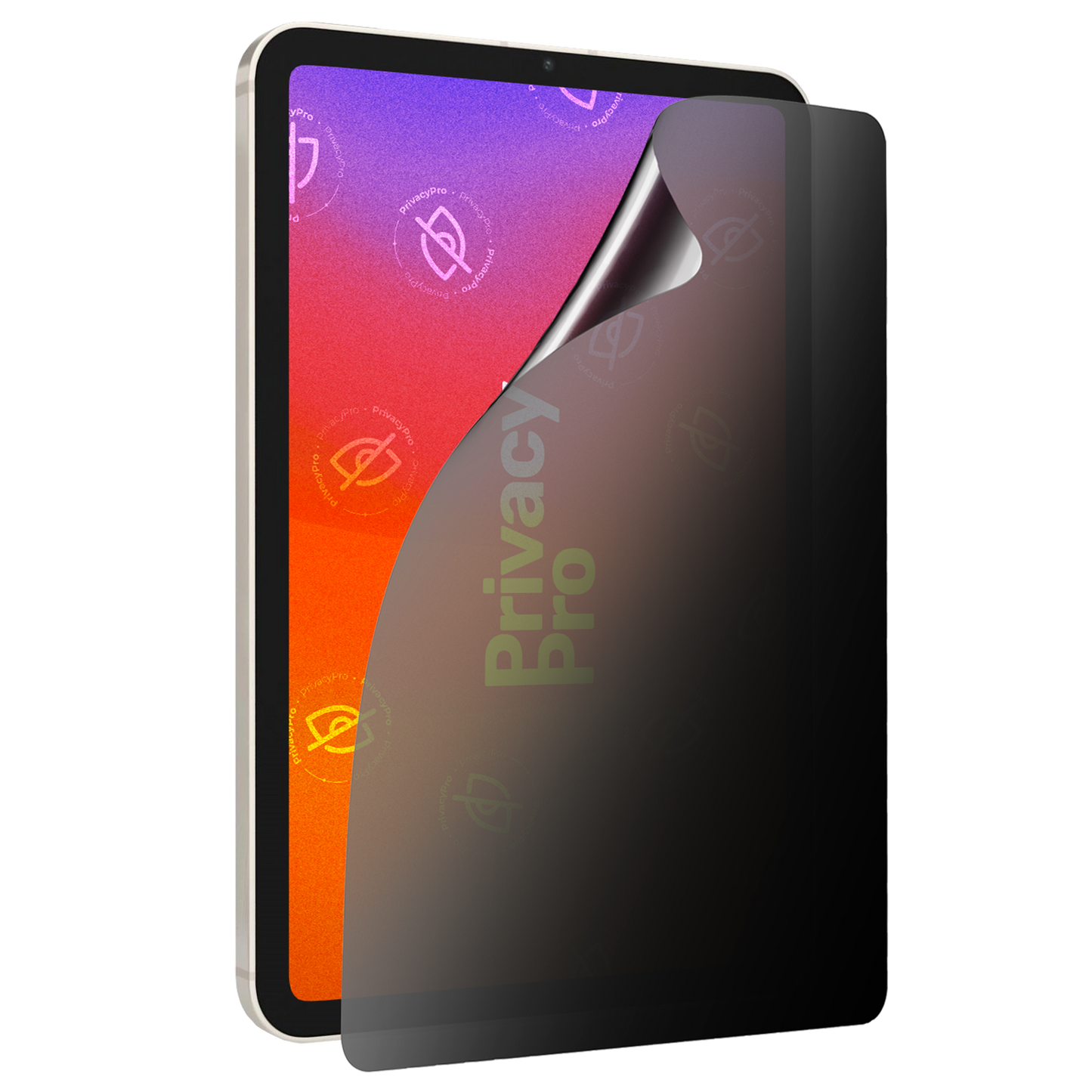 Abdunkelnde Schutzfolie @ Aus seitlichem Betrachten wird das Display bis zu 99%abgedunkelt Die matte Schutzfolie dunkelt im Hochformat ab.