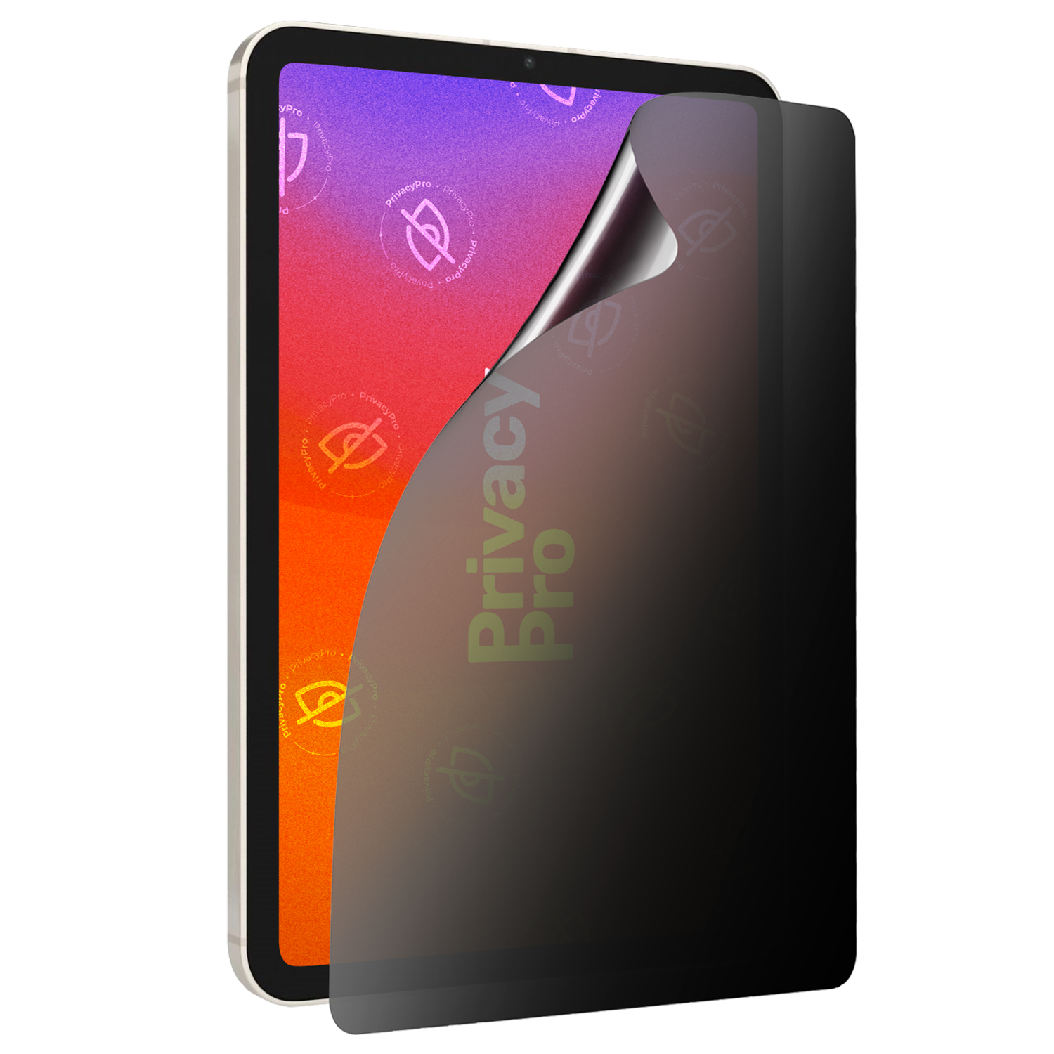 Abdunkelnde Schutzfolie @ Aus seitlichem Betrachten wird das Display bis zu 99%abgedunkelt Die matte Schutzfolie dunkelt im Hochformat ab.