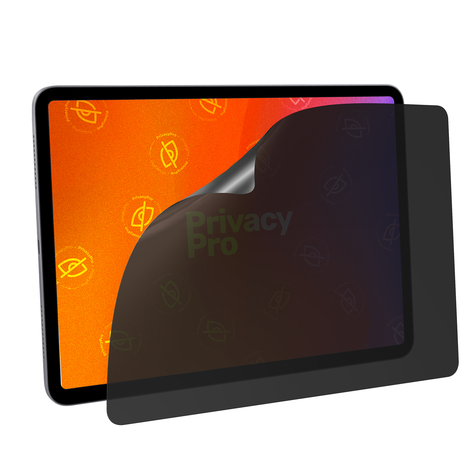 Abdunkelnde Schutzfolie @ Aus seitlichem Betrachten wird das Display bis zu 99%abgedunkelt Die matte Schutzfolie dunkelt im Hochformat ab.