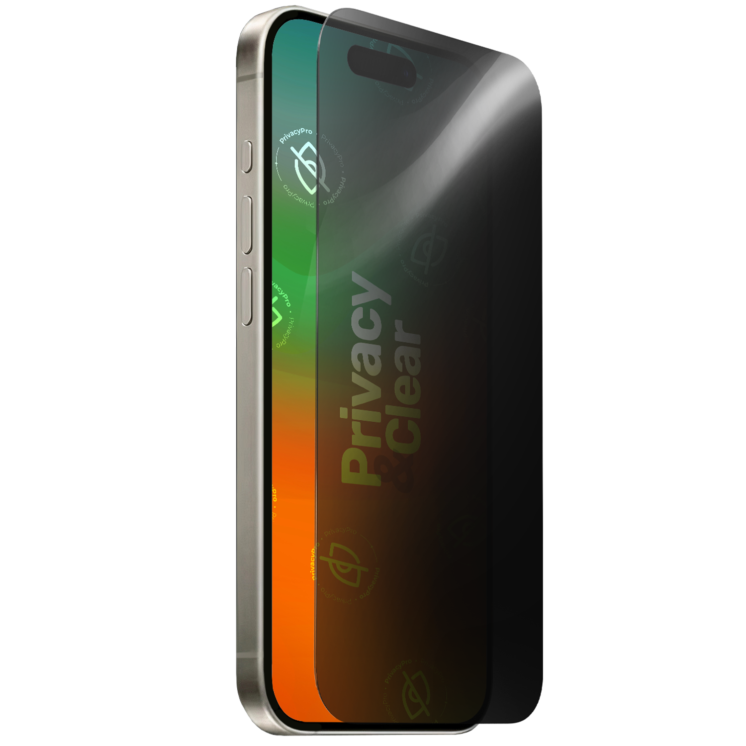 Abdunkelnde Schutzfolie (Privacy)
iPhone 15 Pro mit abdunkelnder Schutzfolie
Abdunkelnde klare Panzerfolie schützt iPhone 15 Pro Display und Privatsphäre
Privacy-Schutzfolie auf iPhone 15 Pro Display
Klare blickdichte Schutzfolie schützt dein iPhone 15 Pro Display
Abdunkelnde Schutzfolie für iPhone 15 Pro