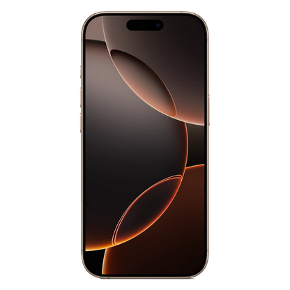 iPhone 16 Pro Max frontal mit original Wallpaper