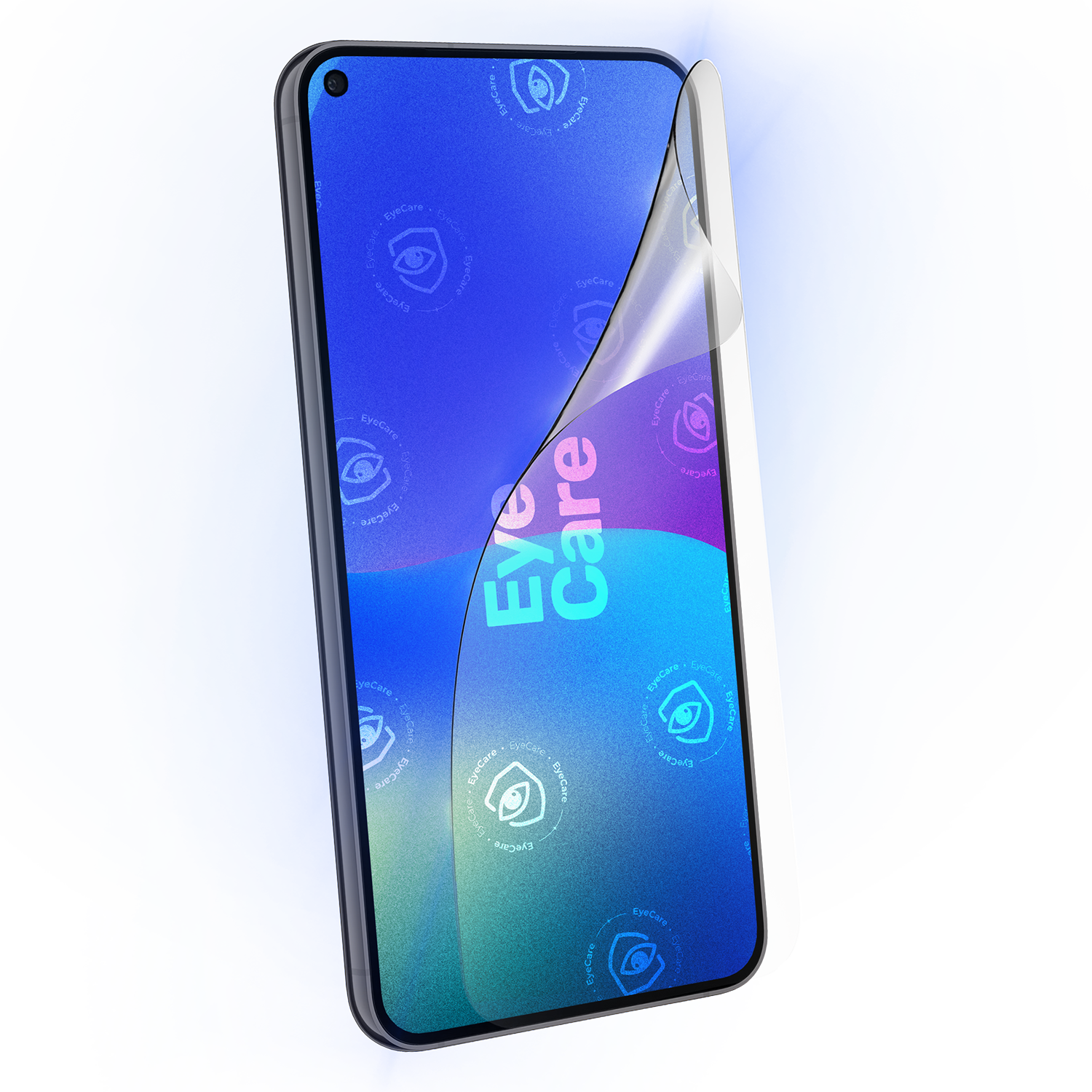 Die Augenschonende Schutzfolie. @ Eine glasklare Panzerfolie mit einem 99% effektiven integrierten Blaulicht Filter schützt Deine Augen und Dein Display.