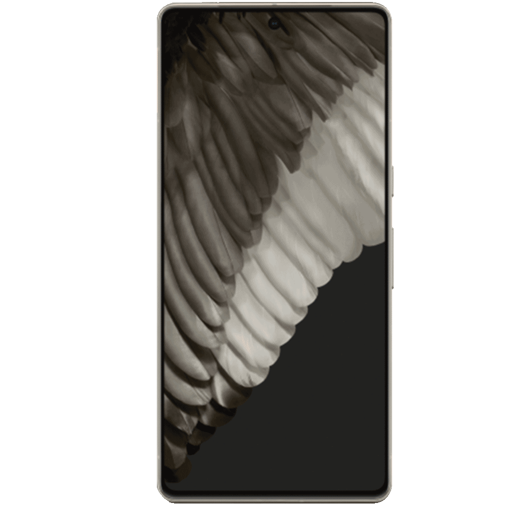 Google Pixel 7 Pro von vorne mit original Wallpaper