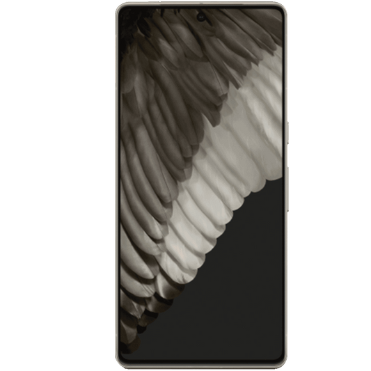 Google Pixel 7 Pro von vorne mit original Wallpaper