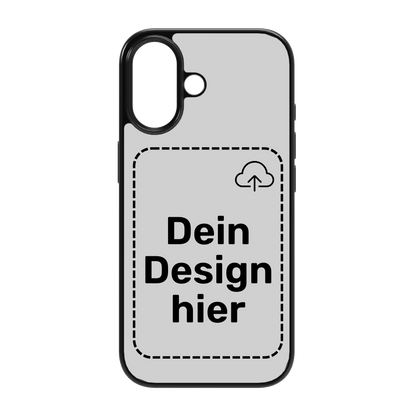 Personalisierte Personalisierte Handyhülle für iPhone 16 Hülle zum selbst Gestalten - Vorlage für eigenen Fotodruck auf der Rückseite