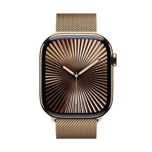 Apple Watch Series 10 - frontal mit original wallpaper