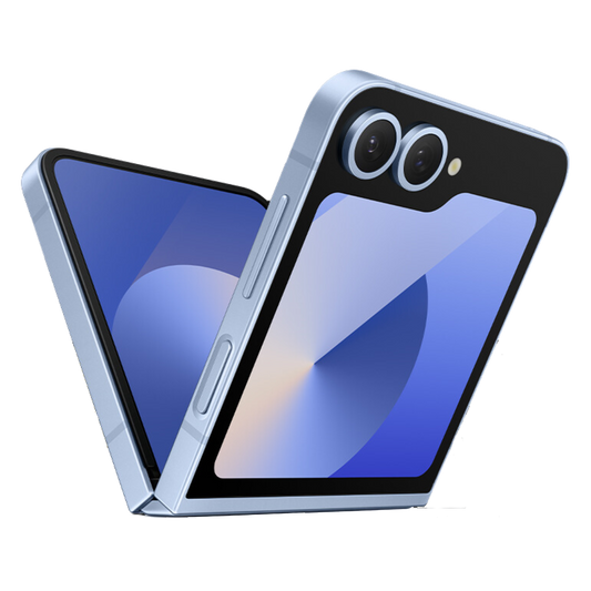 Samsung Galaxy Z Flip 6 seitlich  mit original Wallpapern