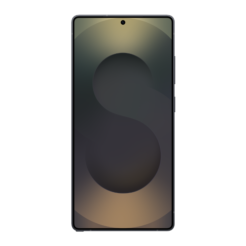 Samsung Galaxy S25 Ultra von vorne mit original Wallpaper