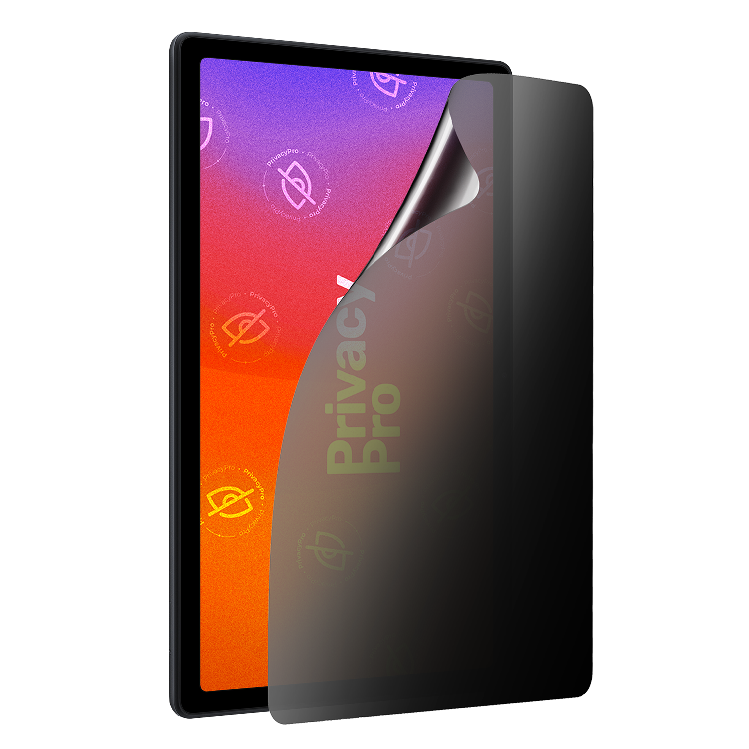 Abdunkelnde Schutzfolie @ Aus seitlichem Betrachten wird das Display bis zu 99%abgedunkelt Die matte Schutzfolie dunkelt im Hochformat ab.