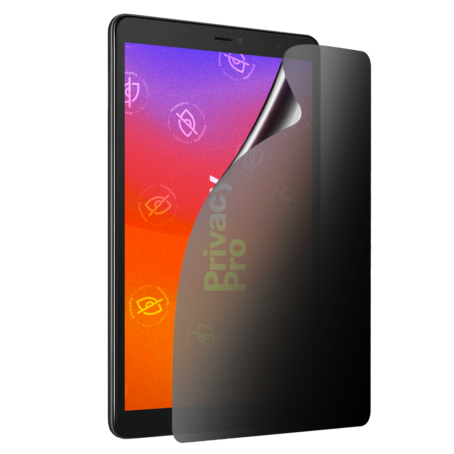 Abdunkelnde Schutzfolie @ Aus seitlichem Betrachten wird das Display bis zu 99%abgedunkelt Die matte Schutzfolie dunkelt im Hochformat ab.